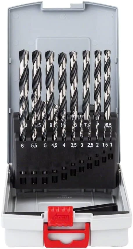 مجموعه مته های پیچشی PointTeQ بوش 19 عددی، نوک خود-مرکز شونده از لغزش جلوگیری می کند و شروع سوراخکاری سریع و آسان را ممکن می سازد | مدل: 2608577351 مجموعه مته های پیچشی PointTeQ بوش 19 عددی، نوک خود-مرکز شونده از لغزش جلوگیری می کند و شروع سوراخکاری سریع و آسان را ممکن می سازد | مدل: 2608577351