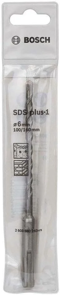 مته چکش SDS Plus 1 بوش، 6 X 160 میلی متر، نقره ای