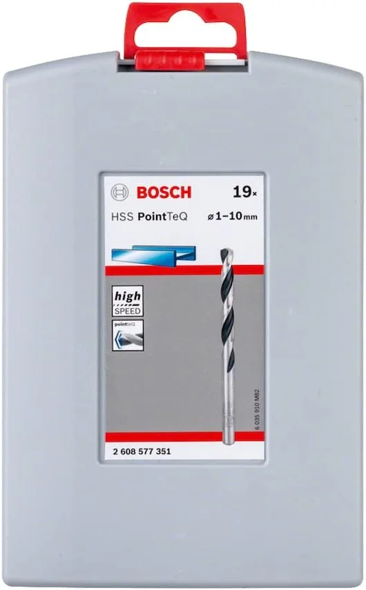 مجموعه مته های پیچشی PointTeQ بوش 19 عددی، نوک خود-مرکز شونده از لغزش جلوگیری می کند و شروع سوراخکاری سریع و آسان را ممکن می سازد | مدل: 2608577351 مجموعه مته های پیچشی PointTeQ بوش 19 عددی، نوک خود-مرکز شونده از لغزش جلوگیری می کند و شروع سوراخکاری سریع و آسان را ممکن می سازد | مدل: 2608577351