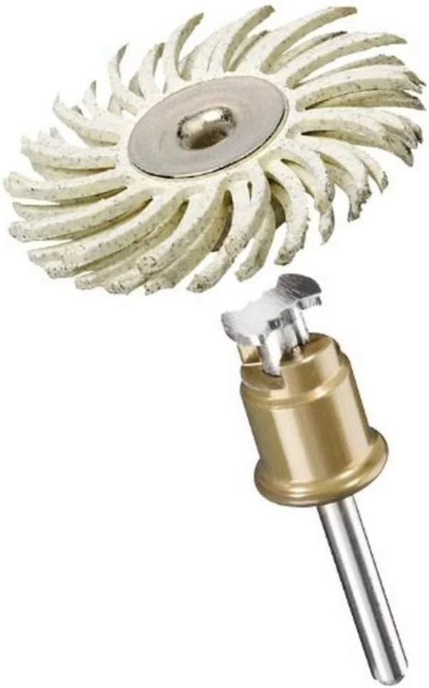 برس پرداخت کاری نرم درمل 472S SpeedClic (مجموعه لوازم جانبی برای ابزار چند منظوره با 1 برس پرداخت کاری نرم (دانه بندی 120) برای پلیسه گیری، تمیز کردن و پرداخت جزئیات در پلاستیک، چوب و فلز)