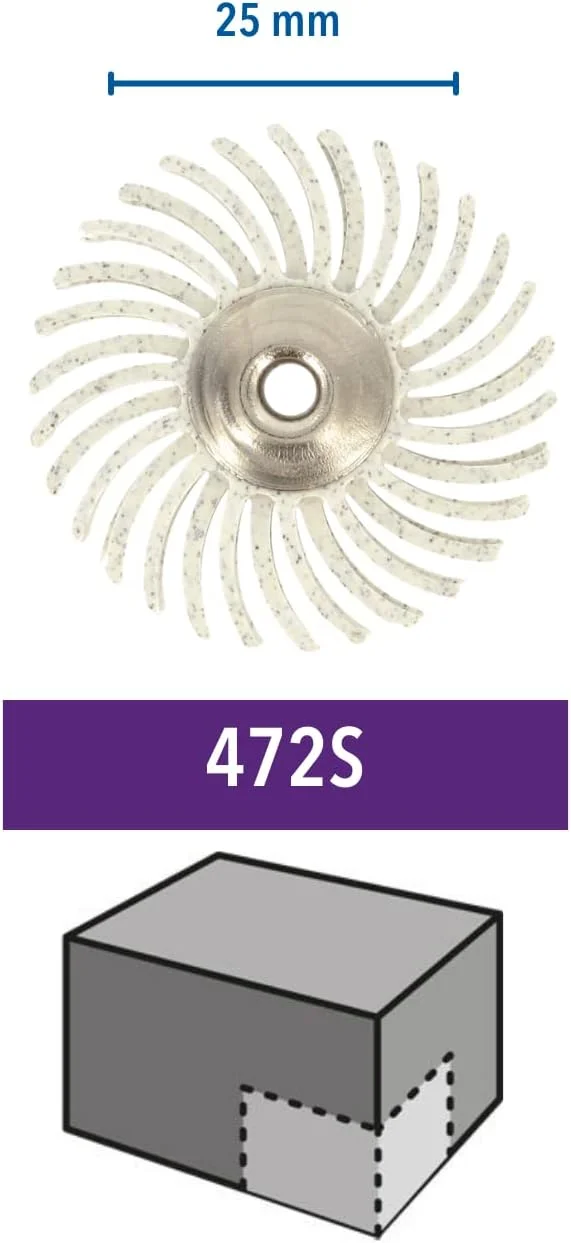 برس پرداخت کاری نرم درمل 472S SpeedClic (مجموعه لوازم جانبی برای ابزار چند منظوره با 1 برس پرداخت کاری نرم (دانه بندی 120) برای پلیسه گیری، تمیز کردن و پرداخت جزئیات در پلاستیک، چوب و فلز) برس پرداخت کاری نرم درمل 472S SpeedClic (مجموعه لوازم جانبی برای ابزار چند منظوره با 1 برس پرداخت کاری نرم (دانه بندی 120) برای پلیسه گیری، تمیز کردن و پرداخت جزئیات در پلاستیک، چوب و فلز)