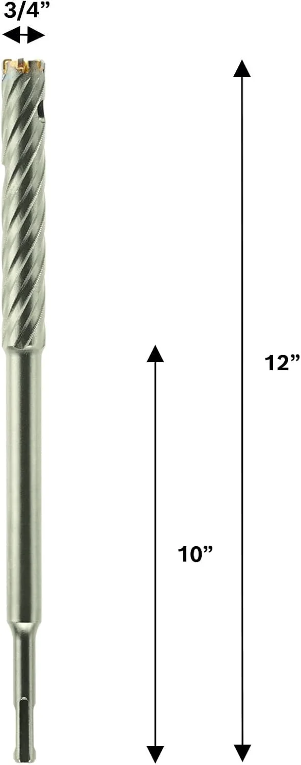 مته ربار بُر کاربیدی SDS-Plus بوش RC2124، سایز 3/4 اینچ در 12 اینچ، خاکستری، مناسب برای دریل کاری با چکش های چرخشی مته ربار بُر کاربیدی SDS-Plus بوش RC2124، سایز 3/4 اینچ در 12 اینچ، خاکستری، مناسب برای دریل کاری با چکش های چرخشی