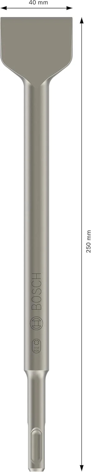 قلم پهن بوش SDS Plus، 40 میلی متر در 250 میلی متر، خاکستری