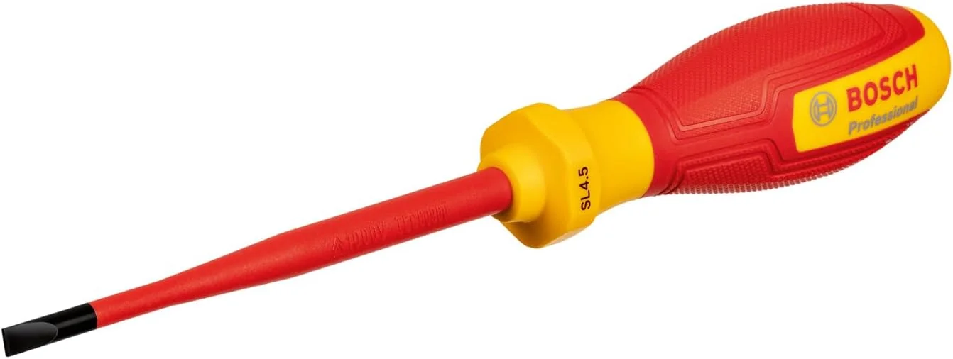 پیچ گوشتی حرفه ای VDE بوش SL4.5x100 (تایید شده تا 1000 ولت، عایق شده با ترموپلاستیک الاستومر (TPE))