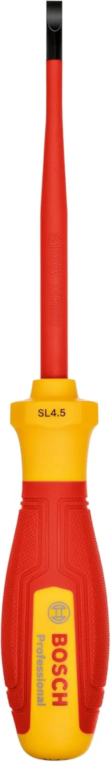 پیچ گوشتی حرفه ای VDE بوش SL4.5x100 (تایید شده تا 1000 ولت، عایق شده با ترموپلاستیک الاستومر (TPE))