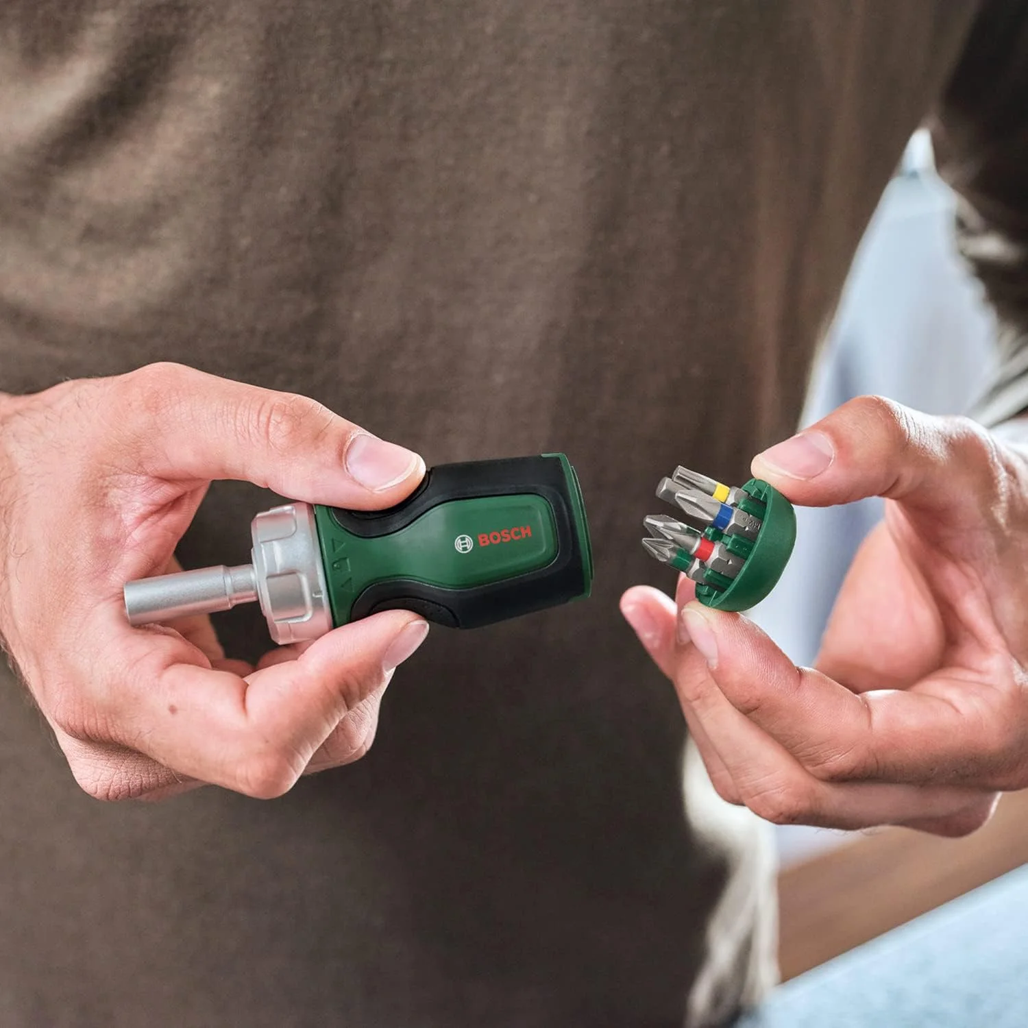 پیچ گوشتی جغجغه ای کوتاه با 6 سری