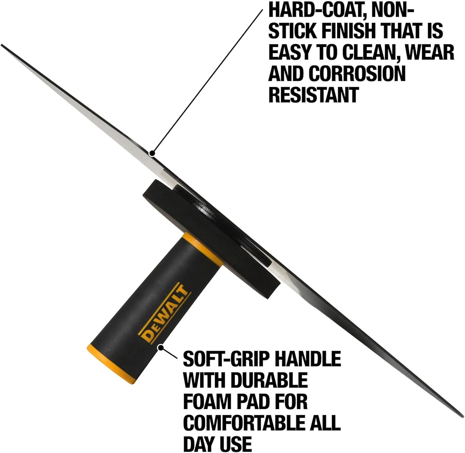 ماله штукатурка دیوالت 13 اینچی Hawk با دسته چرمی کامپوزیت | آلومینیوم درجه هواپیما، آنودایز سخت