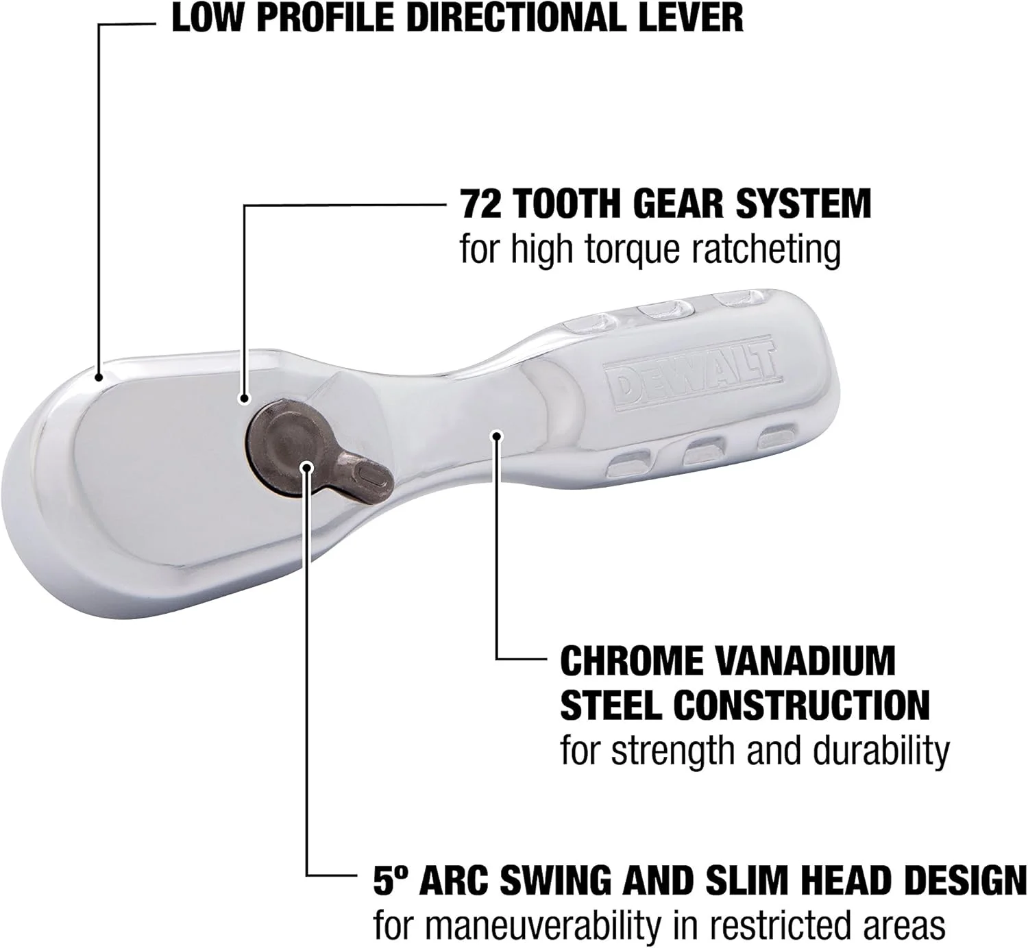 آچار جغجغه ای کوتاه 3/8 اینچی دیوالت مدل DWMT81095