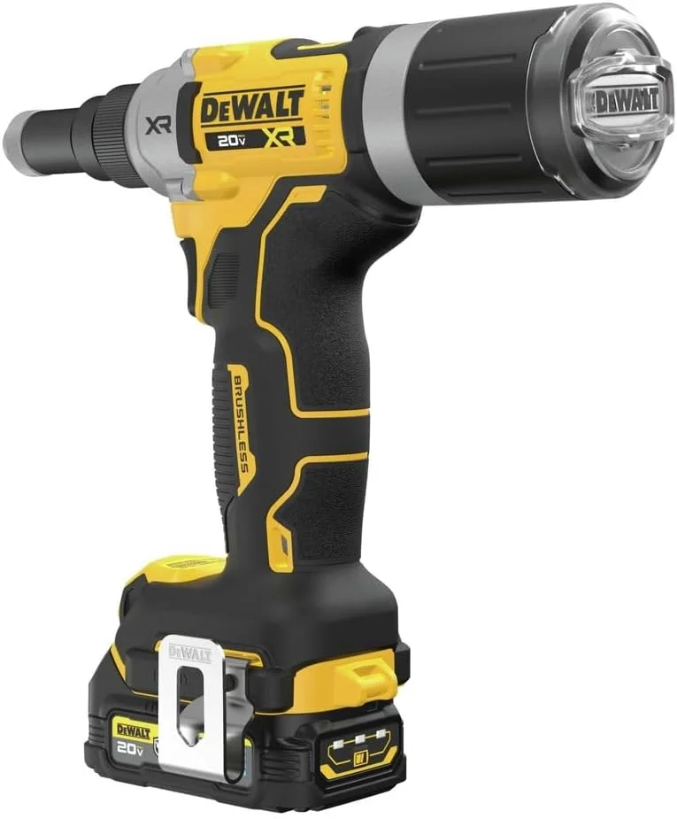 ابزار پرچ کن شارژی 20 ولت مکس XR دیوالت، 1/4 اینچ، به همراه باتری و شارژر (DCF414GE2)