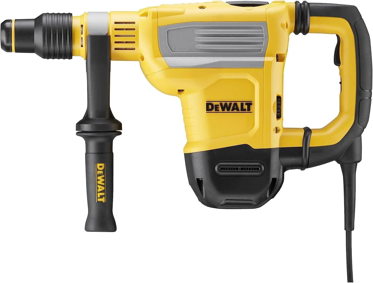 چکش تخریب 6 کیلویی 1350 وات دیوالت مدل D25614K-QS با قدرت 45 میلی‌متر و 10.5 ژول SDS-Max الکترونیکی AVC