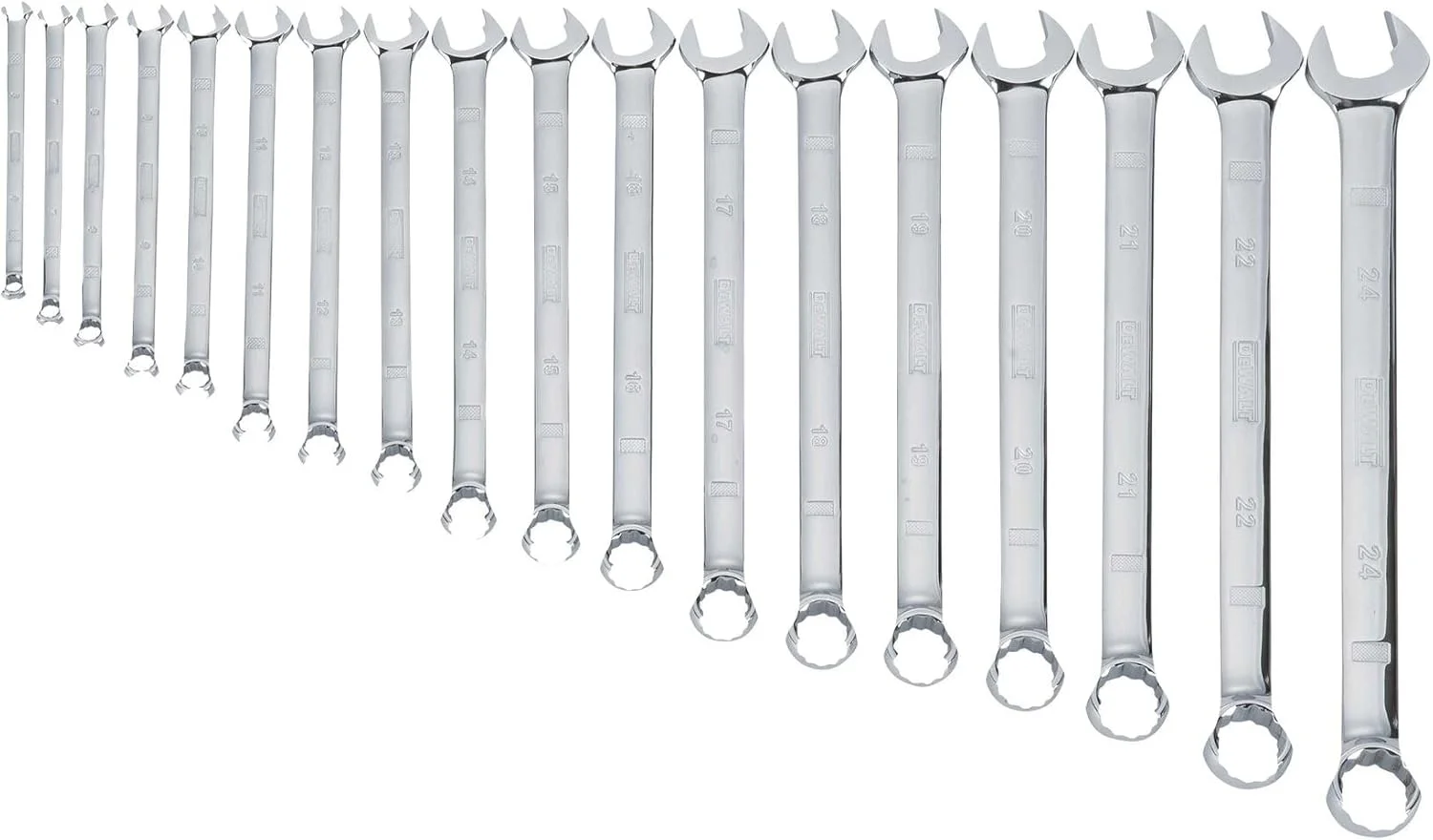 مجموعه آچار یکسر رینگی یکسر تخت دیوالت، میلی متری، 18 پارچه (DWMT19237)