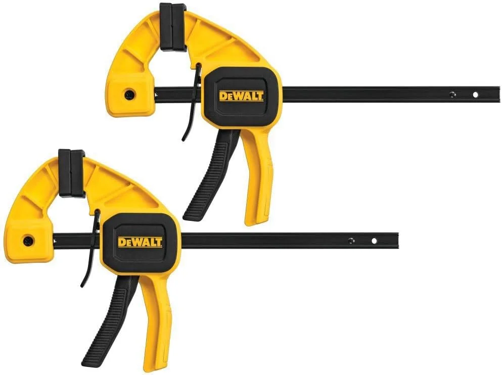گیره ماشه ای متوسط DEWALT DWHT83149 با میله 6 اینچی، بسته 2 عددی، زرد