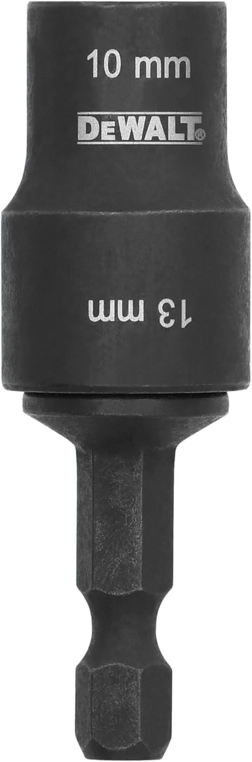 بکس و رابط کوتاه فلکستورک دیوالت، 2 در 1، 10 و 13 میلی متر، مهره گیر دو سر (DWADEND1013MM)