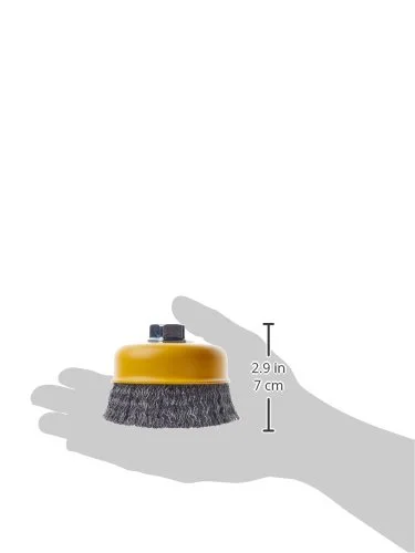 برس سیمی کاسه ای DEWALT، بافته شده، فولاد کربنی، 4 اینچ در 5/8 اینچ، 11 اسب بخار، 0.014 اینچ (DW49101)