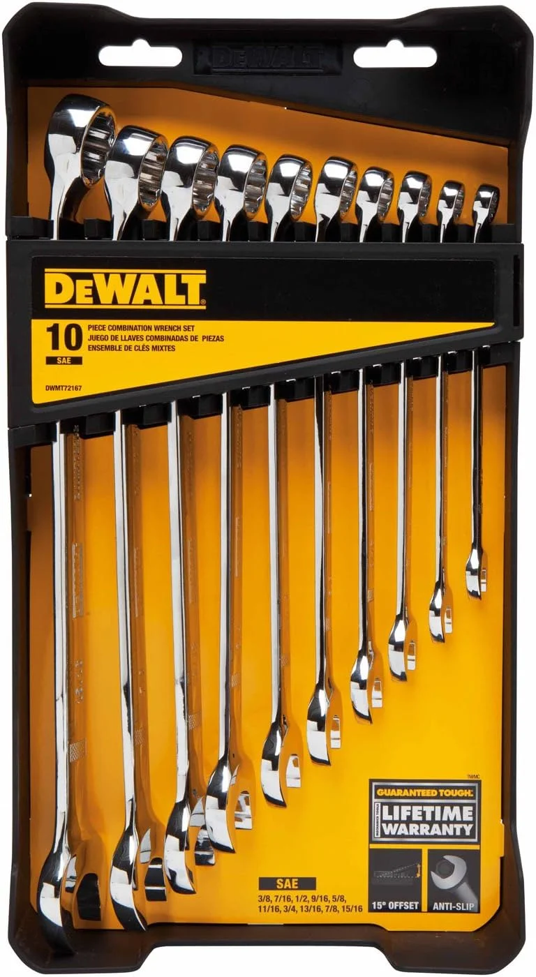 مجموعه آچار فرانسه ترکیبی 10 عددی DEWALT، SAE/MM (DWMT72167)
