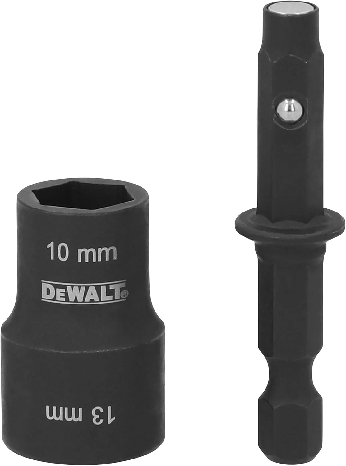 بکس و رابط کوتاه فلکستورک دیوالت، 2 در 1، 10 و 13 میلی متر، مهره گیر دو سر (DWADEND1013MM)
