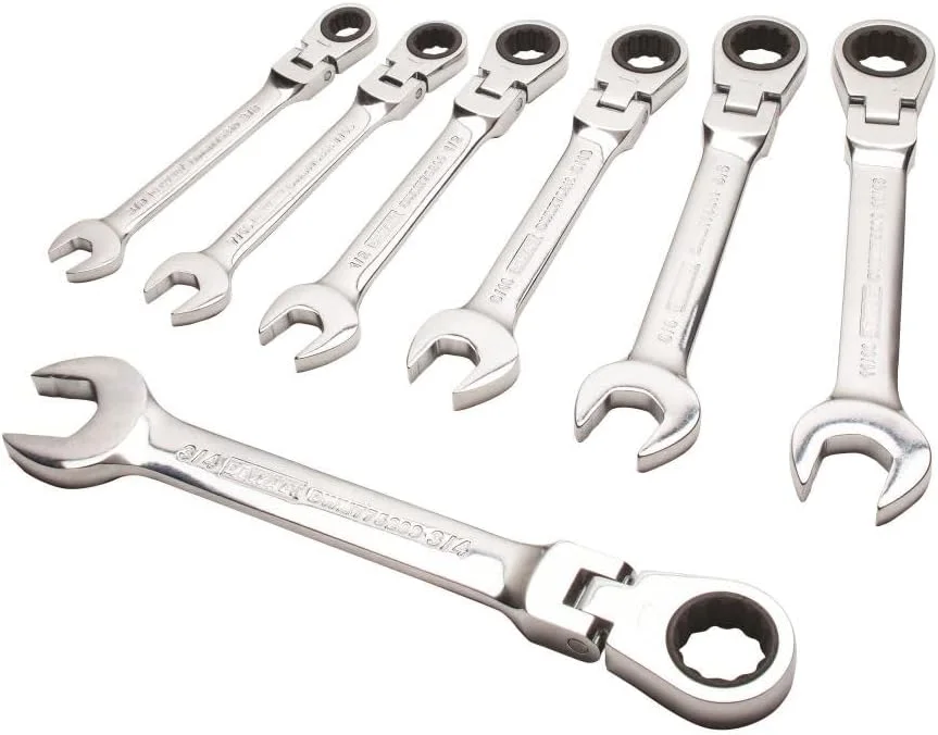 ست آچار یکسر رینگی جغجغه ای 7 عددی دیوالت مدل 007PC