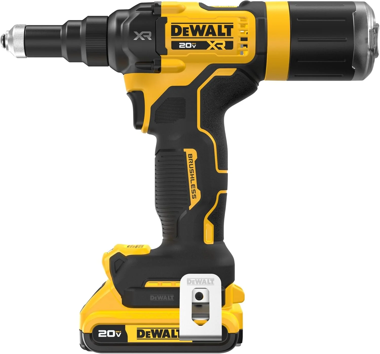 ابزار پرچ کن شارژی 20 ولت مکس XR دیوالت، 3/16 اینچ، شامل باتری و شارژر (DCF403D1)