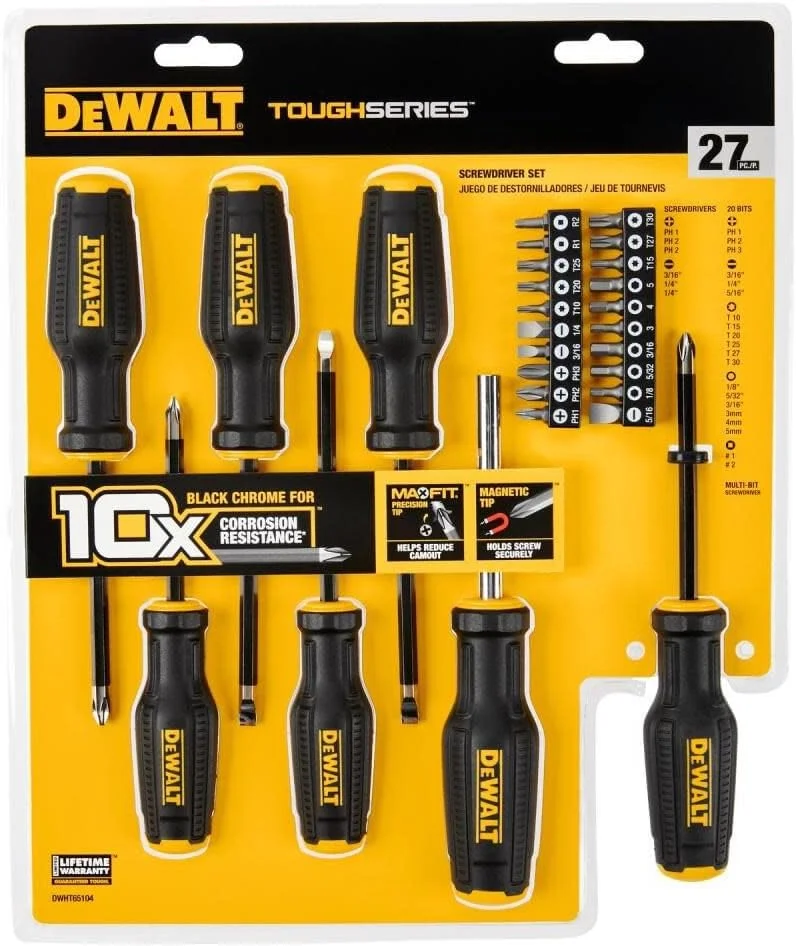 مجموعه 27 عددی پیچ گوشتی دیوالت مدل DWHT65104 سری TOUGHSERIES