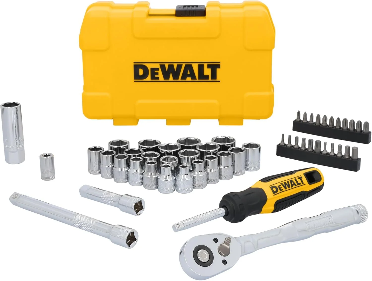 مجموعه ابزار مکانیکی DEWALT، درایو 3/8 اینچ، 50 قطعه (DWMT45423)