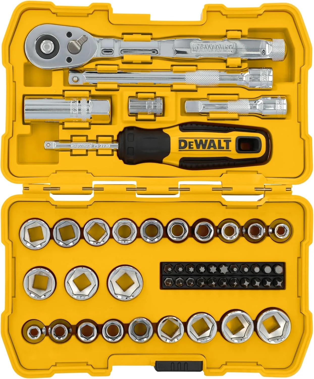 مجموعه ابزار مکانیکی DEWALT، درایو 3/8 اینچ، 50 قطعه (DWMT45423)