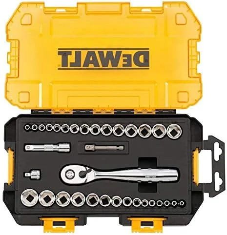 مجموعه آچار بکس 34 پارچه درایو 1/4 و 3/8 اینچ دیوالت مدل DWMT73804