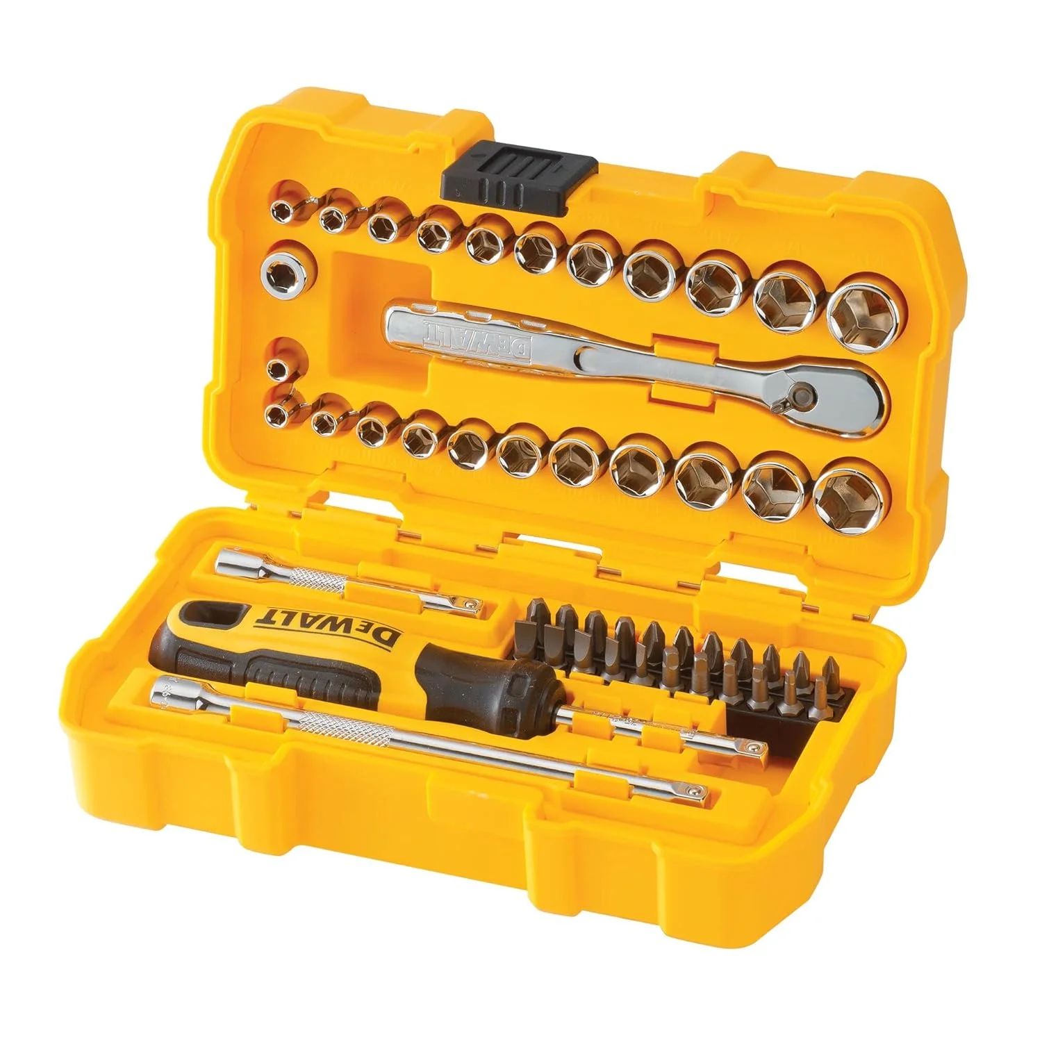 مجموعه ابزار مکانیکی DEWALT، درایو 1/4 اینچ، SAE و متریک، 50 قطعه (DWMT81610T) مجموعه ابزار مکانیکی DEWALT، درایو 1/4 اینچ، SAE و متریک، 50 قطعه (DWMT81610T)