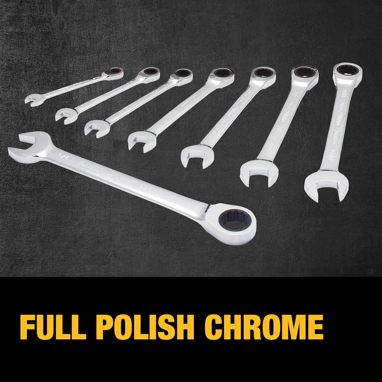 مجموعه آچار یکسر رینگ جغجغه ای 8 عددی Dewalt، سایز SAE (Dwmt74733)