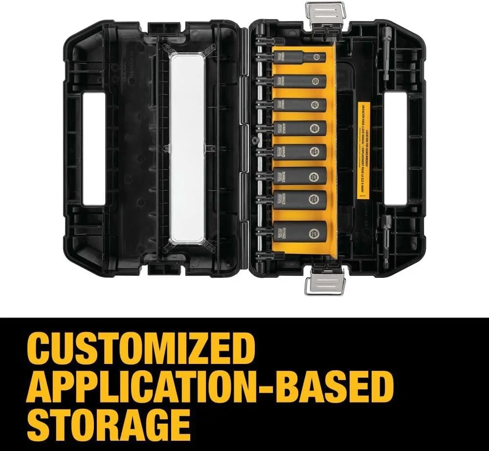 مجموعه آچار بکس ضربه ای Dewalt، SAE، 3/8 اینچ، 10 تکه (Dw22838) مجموعه آچار بکس ضربه ای Dewalt، SAE، 3/8 اینچ، 10 تکه (Dw22838)