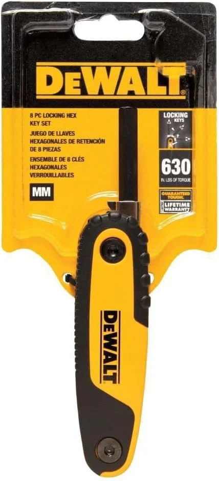 مجموعه آچار آلن تاشو قفل‌شو دیوالت مدل DWHT70263M، میلی‌متری