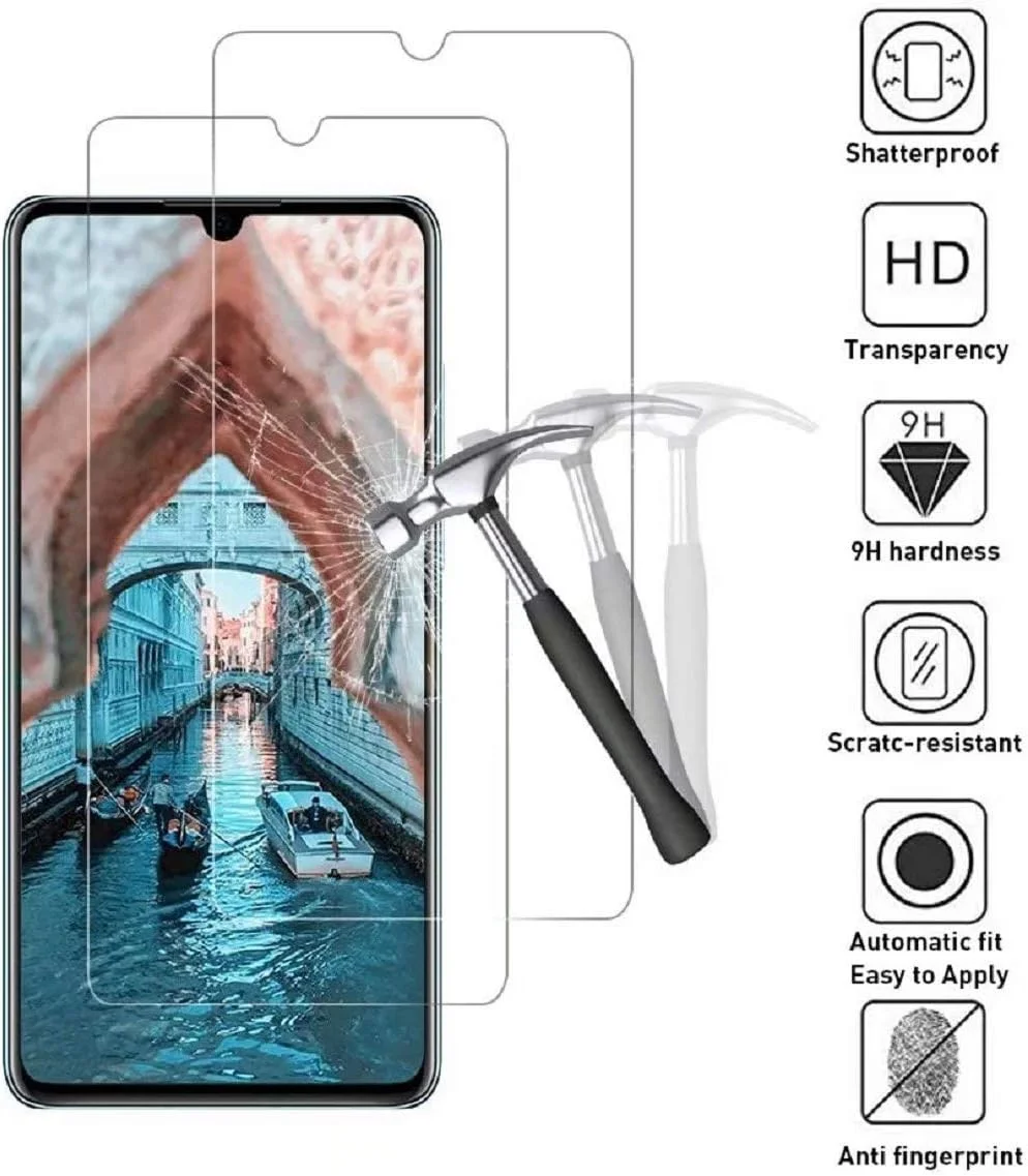 محافظ صفحه نمایش Wuzixi Oppo Realme X2. محافظ صفحه شیشه ای حرارت دیده شفاف و مقاوم در برابر خراش، محافظ صفحه نمایش برای Oppo Realme X2. (شفاف، 2 عدد)