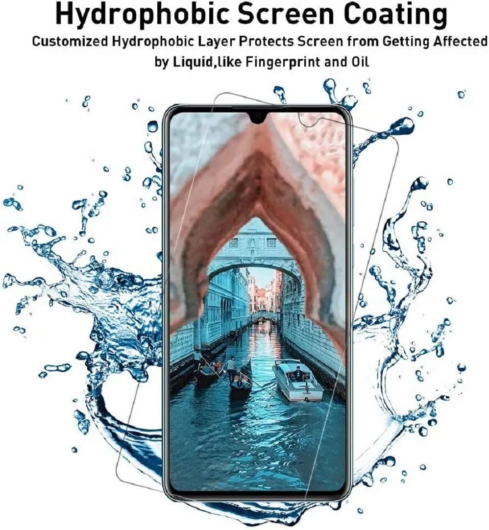 محافظ صفحه نمایش Wuzixi Oppo Realme X2. محافظ صفحه شیشه ای حرارت دیده شفاف و مقاوم در برابر خراش، محافظ صفحه نمایش برای Oppo Realme X2. (شفاف، 2 عدد)