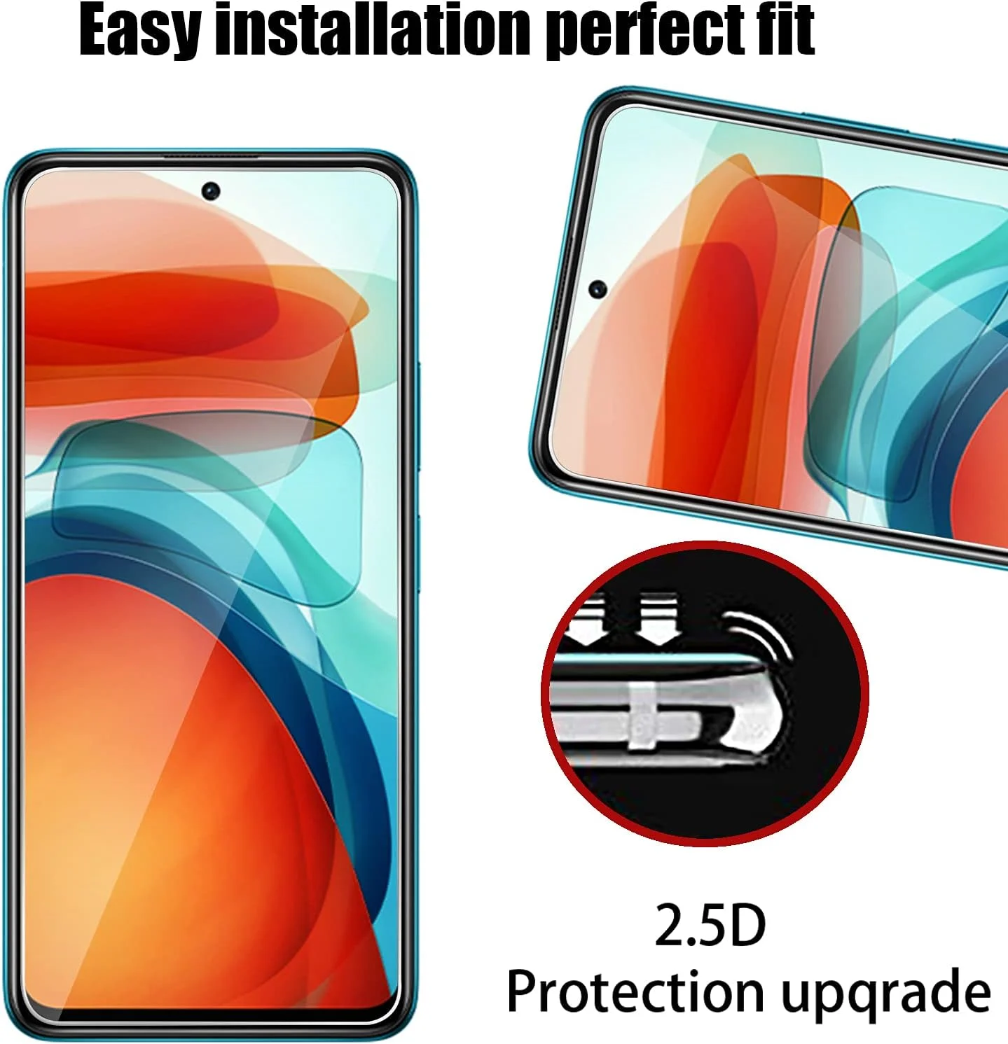 MGUEIAO [بسته 4 عددی سازگار با محافظ صفحه نمایش Realme 14، محافظ صفحه نمایش، محافظ شیشه ای، شیشه با سختی 9H [فوق العاده مقاوم] - شفاف