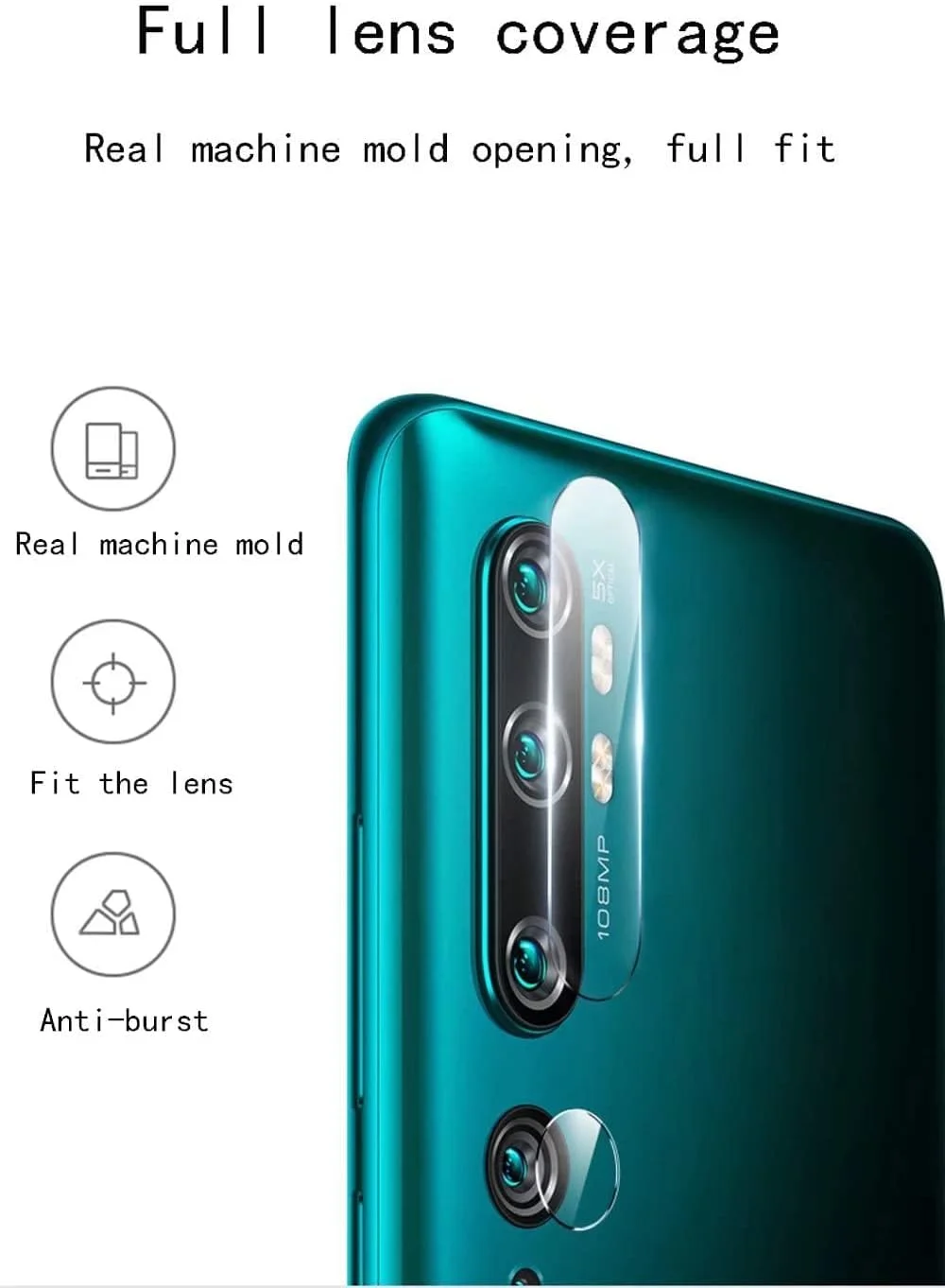 محافظ لنز دوربین LIUZIHAN برای Realme C33، شفاف، شیشه نرم شده، HD، برای Realme C33. (بسته 2 عددی)