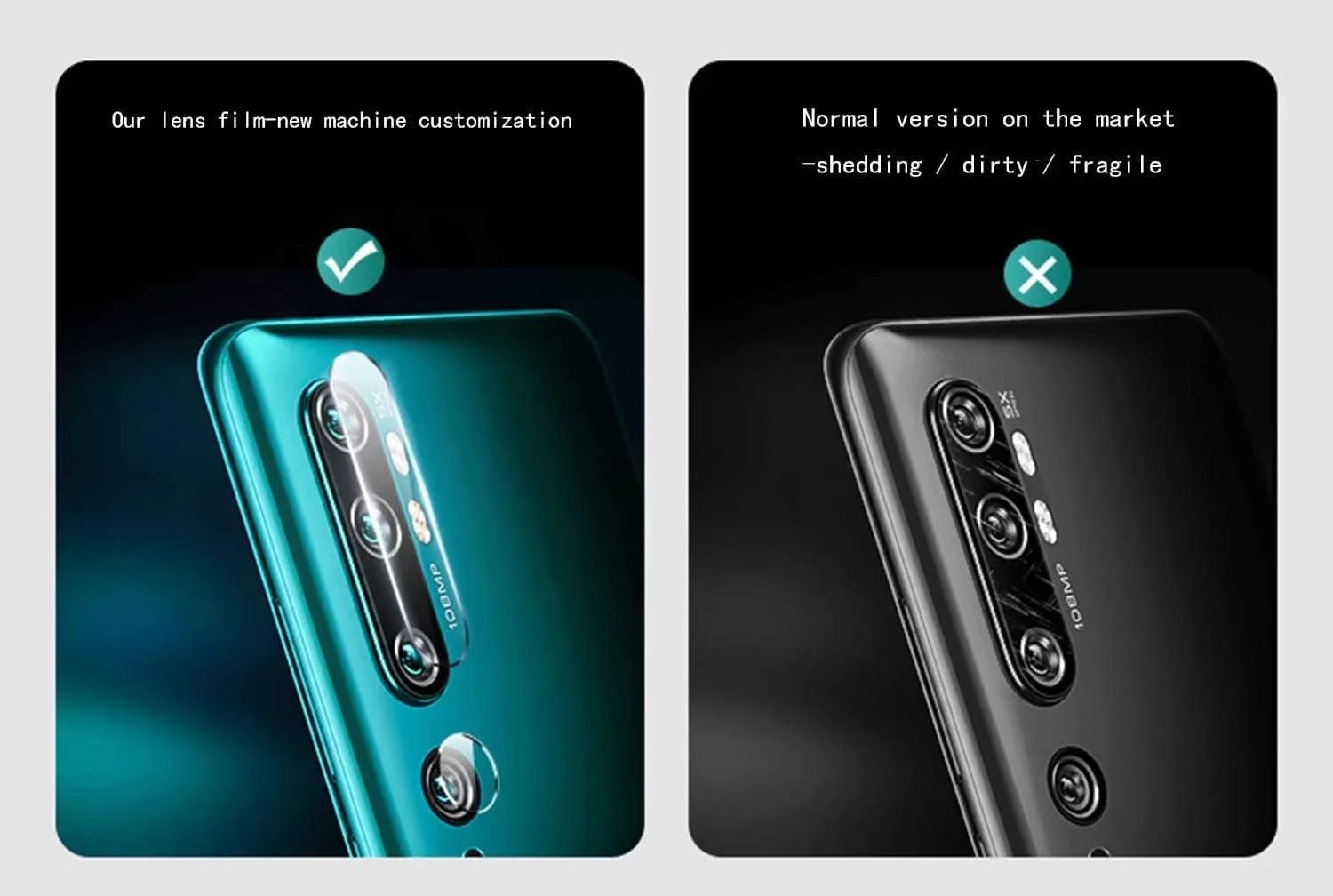 محافظ لنز دوربین LIUZIHAN برای Realme C33، شفاف، شیشه نرم شده، HD، برای Realme C33. (بسته 2 عددی)