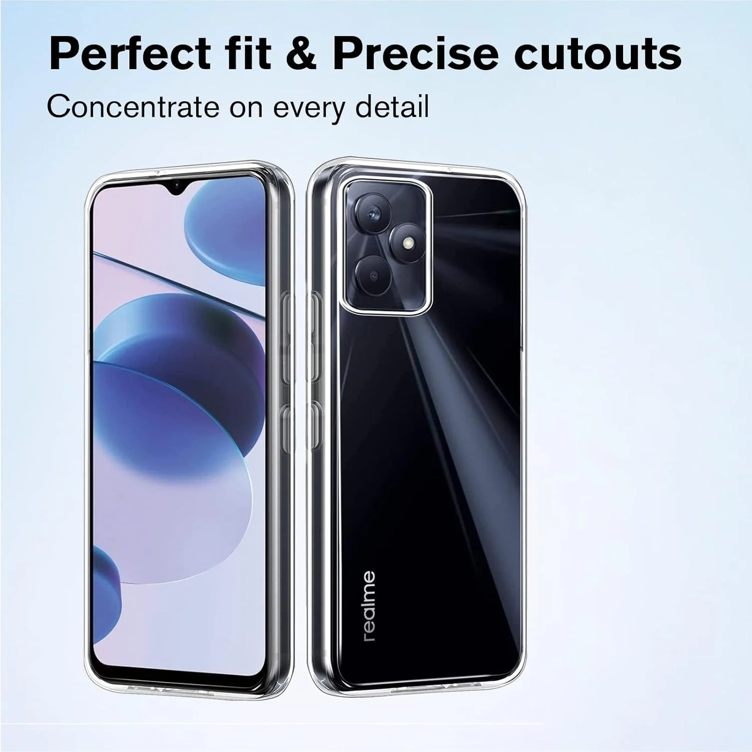 هویییواموای، 2 عدد کاور و 2 عدد محافظ صفحه شیشهای سازگار با Realme C51، کاور ضد ضربه به همراه محافظ صفحه شیشهای حرارتدیده سازگار با Realme C51، شفاف هویییواموای، 2 عدد کاور و 2 عدد محافظ صفحه شیشهای سازگار با Realme C51، کاور ضد ضربه به همراه محافظ صفحه شیشهای حرارتدیده سازگار با Realme C51، شفاف