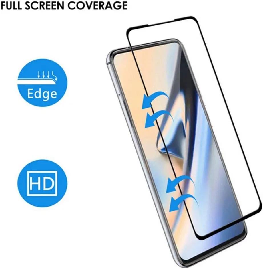 محافظ صفحه نمایش Wuzixi Realme C21. [پوشش کامل] [سختی 9H] محافظ صفحه شیشه ای حرارت دیده شفاف HD مقاوم در برابر خراش، (مشکی، 2 عدد)