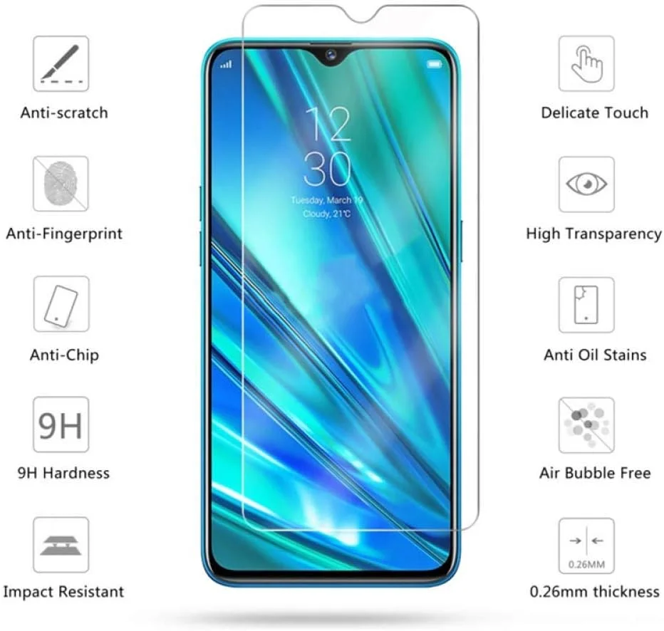 پک 3 عددی محافظ صفحه نمایش شیشه ای حرارت دیده MIBQM، برای گوشی های OPPO A1k A5s K3 A5 A9 2020 Realme 3 5 Pro 3i C2، محافظ صفحه نمایش شیشه ای برای OPPO Realme C2 پک 3 عددی محافظ صفحه نمایش شیشه ای حرارت دیده MIBQM، برای گوشی های OPPO A1k A5s K3 A5 A9 2020 Realme 3 5 Pro 3i C2، محافظ صفحه نمایش شیشه ای برای OPPO Realme C2