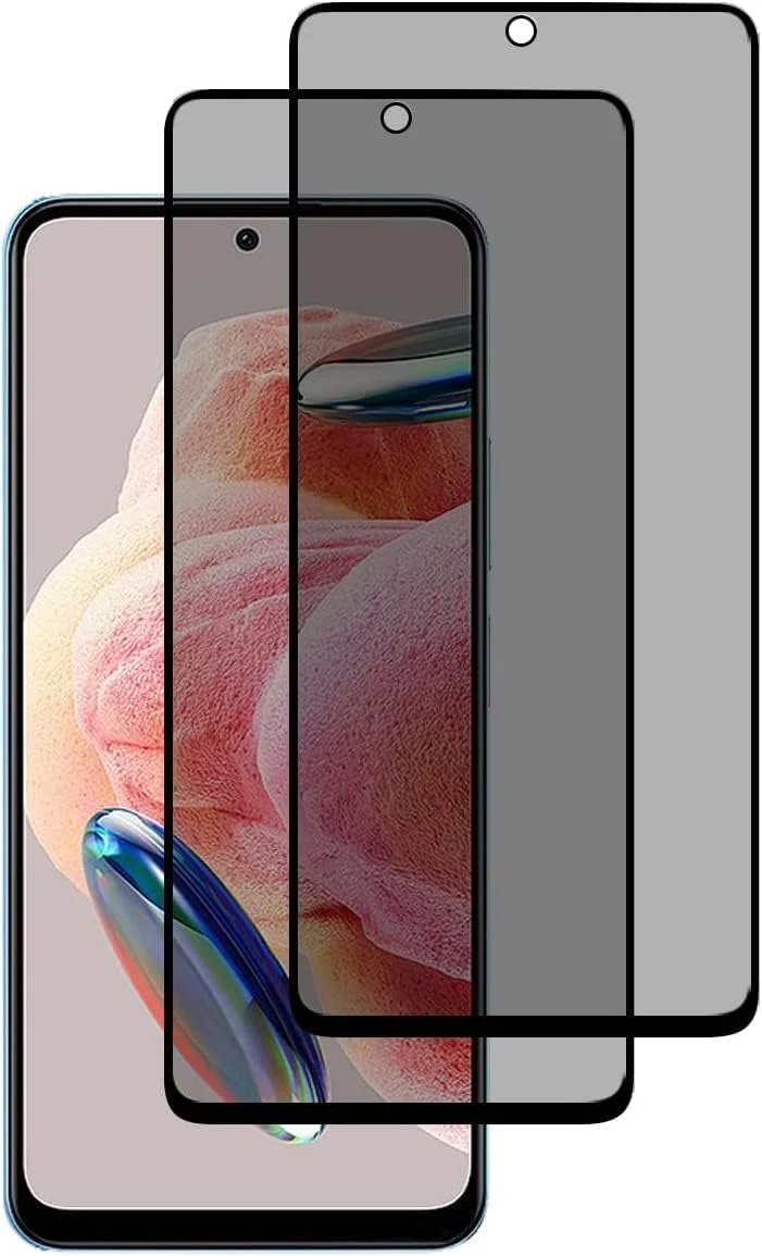 محافظ صفحه نمایش حریم خصوصی Fiokxie [بسته 2 عددی] برای Realme 10 Pro - محافظ صفحه نمایش حریم خصوصی تمام صفحه، فیلم شیشه ای سخت شده سه بعدی، سختی 9H ضد خش و پوشش کامل