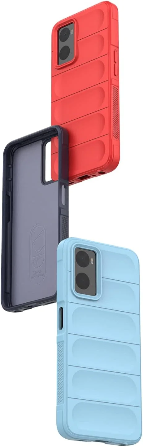 کاور محافظ گوشی GMUJIAO سازگار با Realme 9i، ضد لغزش، ضد ضربه، ضد خش به همراه 2 محافظ صفحه نمایش شیشه ای حرارت دیده - سفید