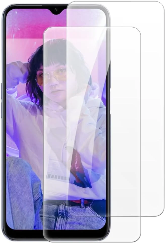محافظ صفحه نمایش شیشه ای حرارت دیده شانتایم [2 عددی] سازگار با اوپو Realme C31 4G (6.5 اینچ)، HD شفاف ضد خش بدون حباب، سازگار با قاب