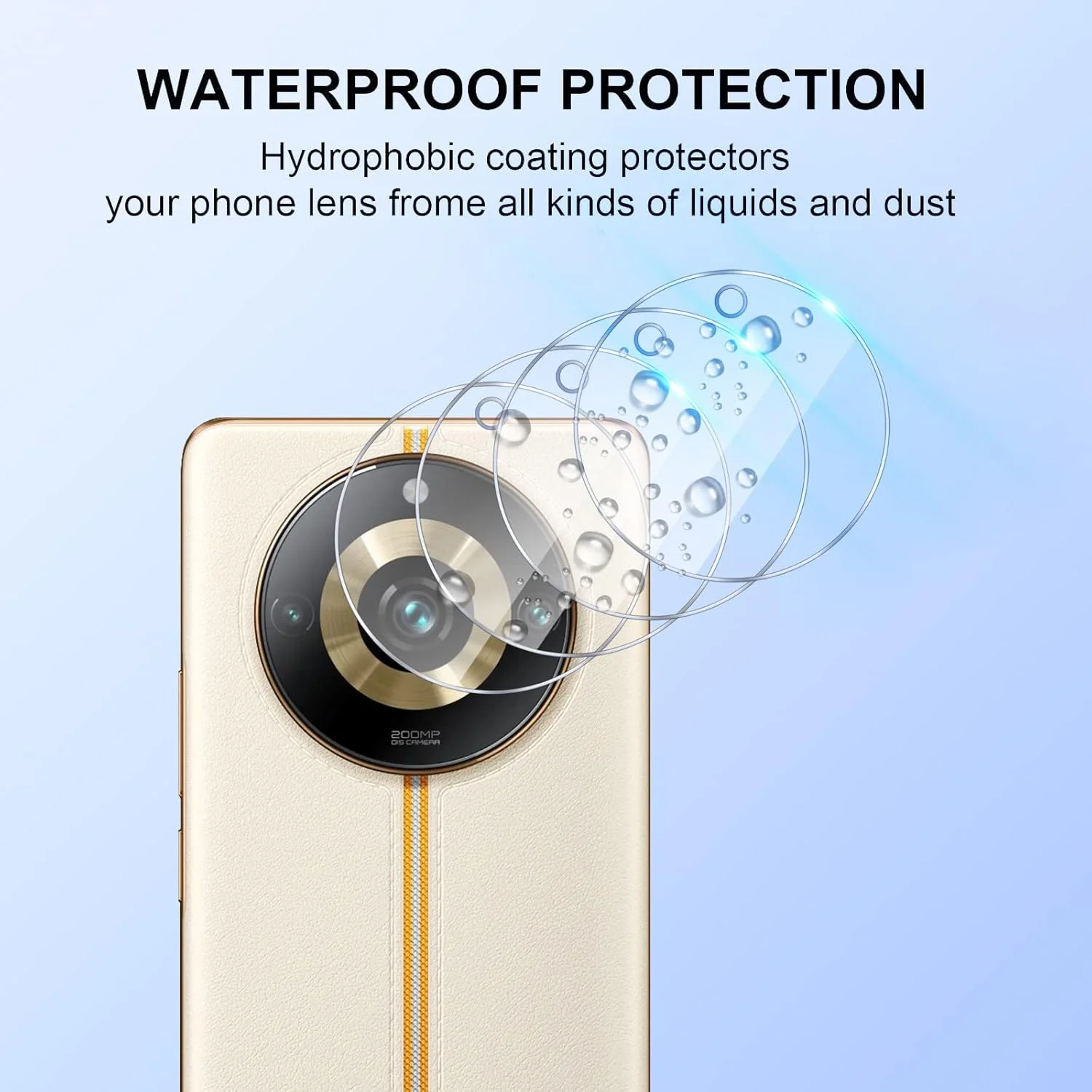محافظ لنز دوربین GMUJIAO [بسته 4 عددی] سازگار با Realme 11 Pro، محافظ لنز دوربین شیشه ای حرارت دیده، وضوح بالا، ضد خش، شیشه حرارت دیده 9H [ضد خرد شدن]-Tra