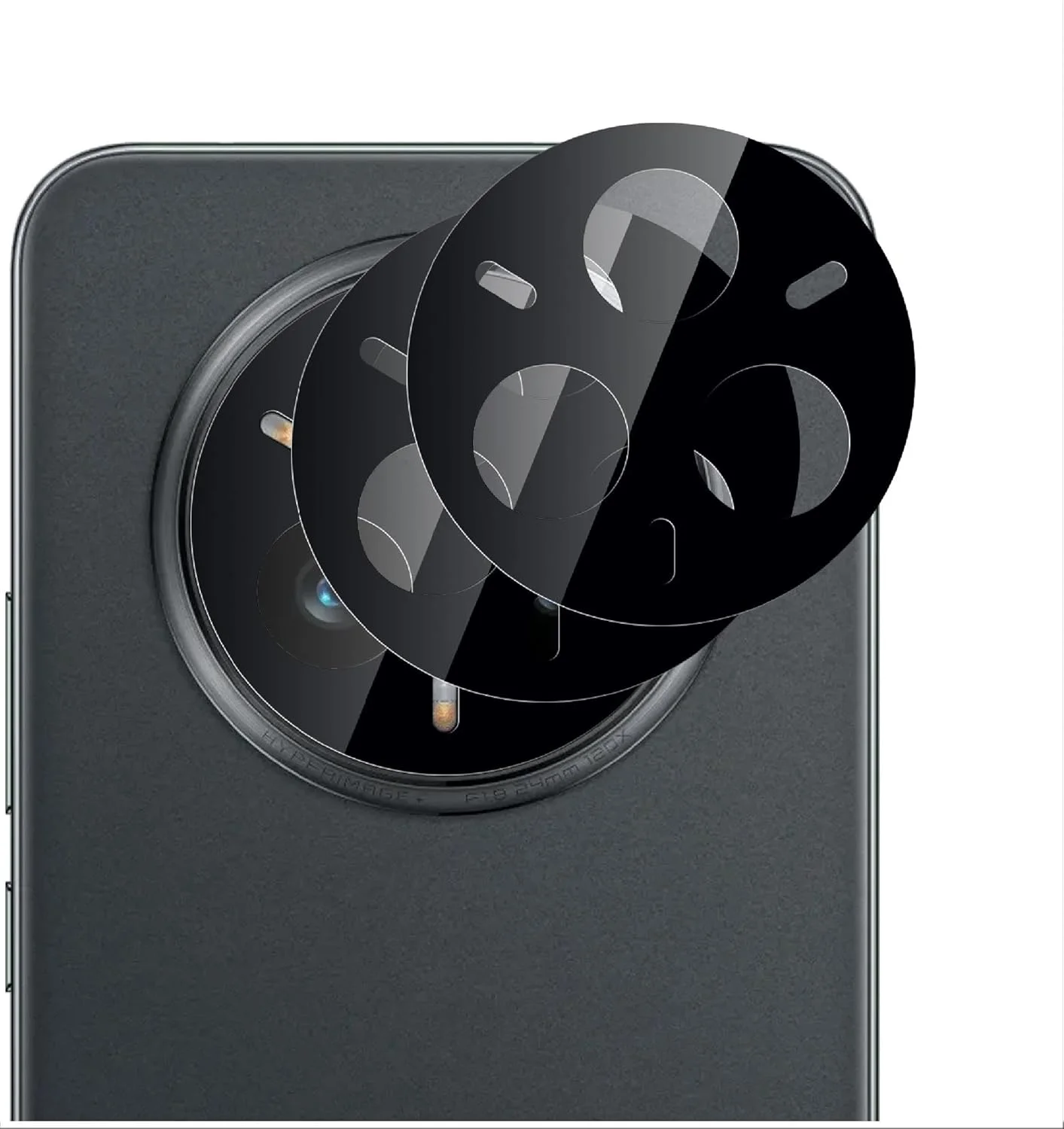 مجموعه 2 عددی محافظ لنز دوربین GIOPUEY [محافظت کامل] سازگار با Realme 14 Pro Plus، محافظ صفحه نمایش شیشه ای HD [ضد اثر انگشت] محافظ دوربین برای Realme 14 Pro Plus