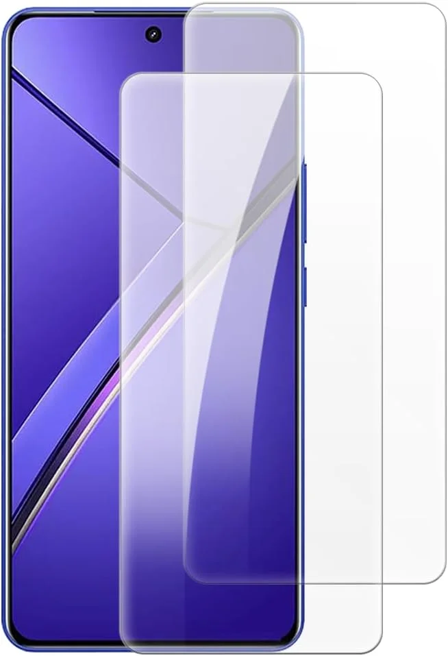 شاین تایم [بسته 2 عددی] محافظ صفحه نمایش شیشه ای حرارت دیده سازگار با گوشی اوپو ریلمی نئو 7 5G (6.78 اینچ)، شفافیت HD، ضد خش، بدون حباب، سازگار با قاب