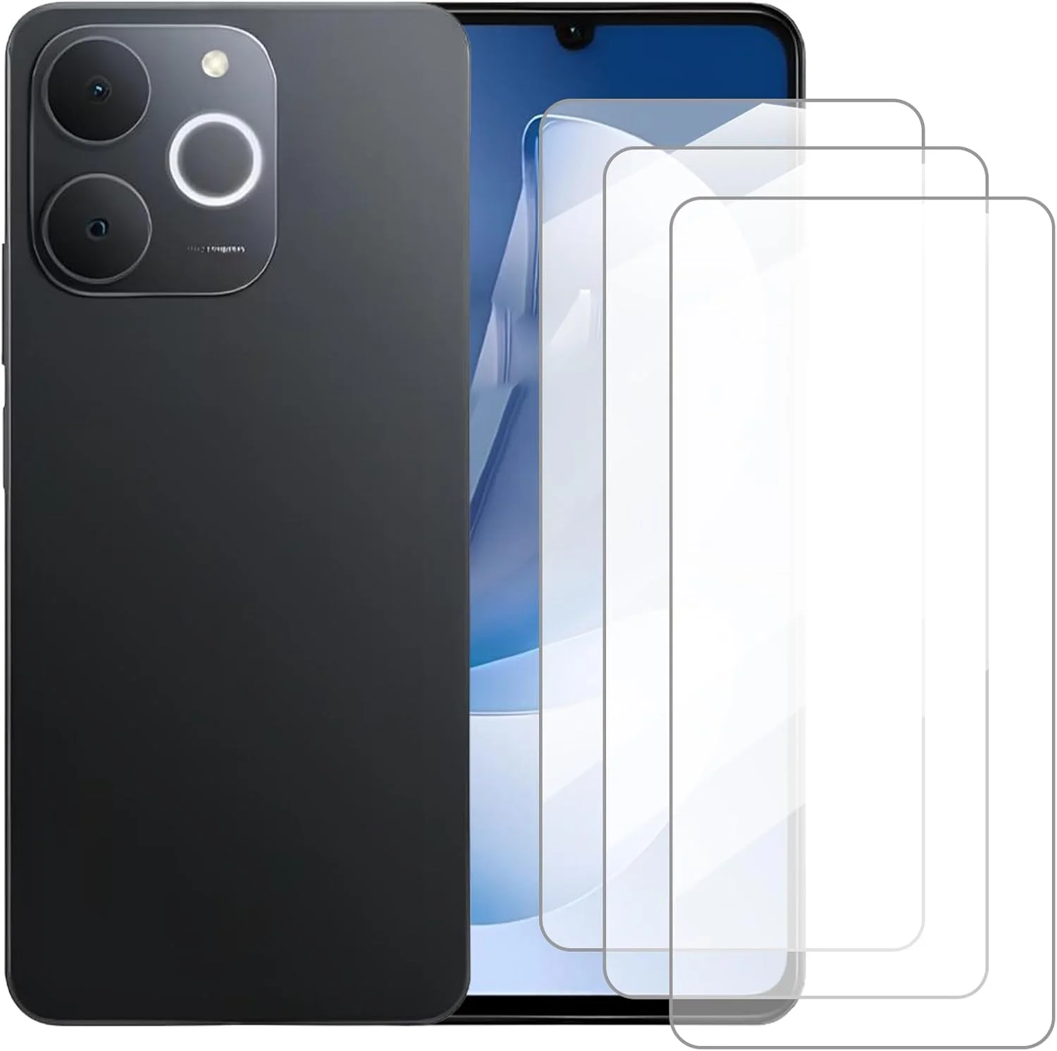 محافظ صفحه نمایش دامولون سازگار با Realme Note 70T (6.74 اینچ) [بسته 3 عددی] محافظ صفحه شیشه ای مناسب برای Realme Note 70T، فیلم محافظ شیشه ای تمپر شده