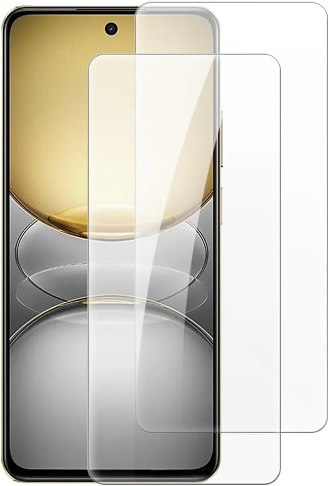 محافظ صفحه نمایش شیشه ای حرارت دیده شانتایم [2 عددی] سازگار با اوپو Realme C75x 4G (6.72 اینچ)، HD شفاف ضد خش بدون حباب، سازگار با قاب