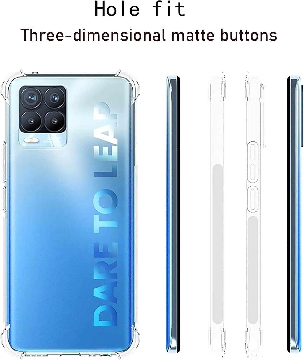 کاور ژله ای GMUJIAO برای گوشی Realme 8 Pro به همراه 2 عدد محافظ صفحه نمایش شیشه ای حرارت دیده [2 در 1]، کاور شفاف و نرم TPU ضد ضربه