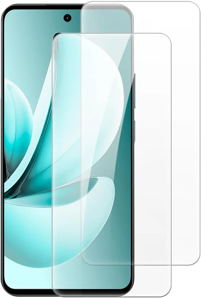 محافظ صفحه نمایش شیشه ای حرارت دیده شانتایم [2 عددی] سازگار با اوپو Realme C73 5G (6.67 اینچ)، HD شفاف ضد خش بدون حباب، سازگار با قاب