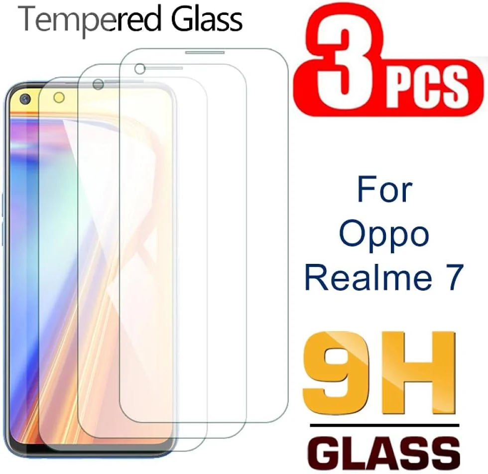محافظ صفحه نمایش شیشه ای حرارت دیده MIBQM بسته 3 عددی برای گوشی Oppo Realme 7 Pro 7Pro، فیلم ایمنی شیشه ای 9H برای Oppo Realme7 Realme7pro