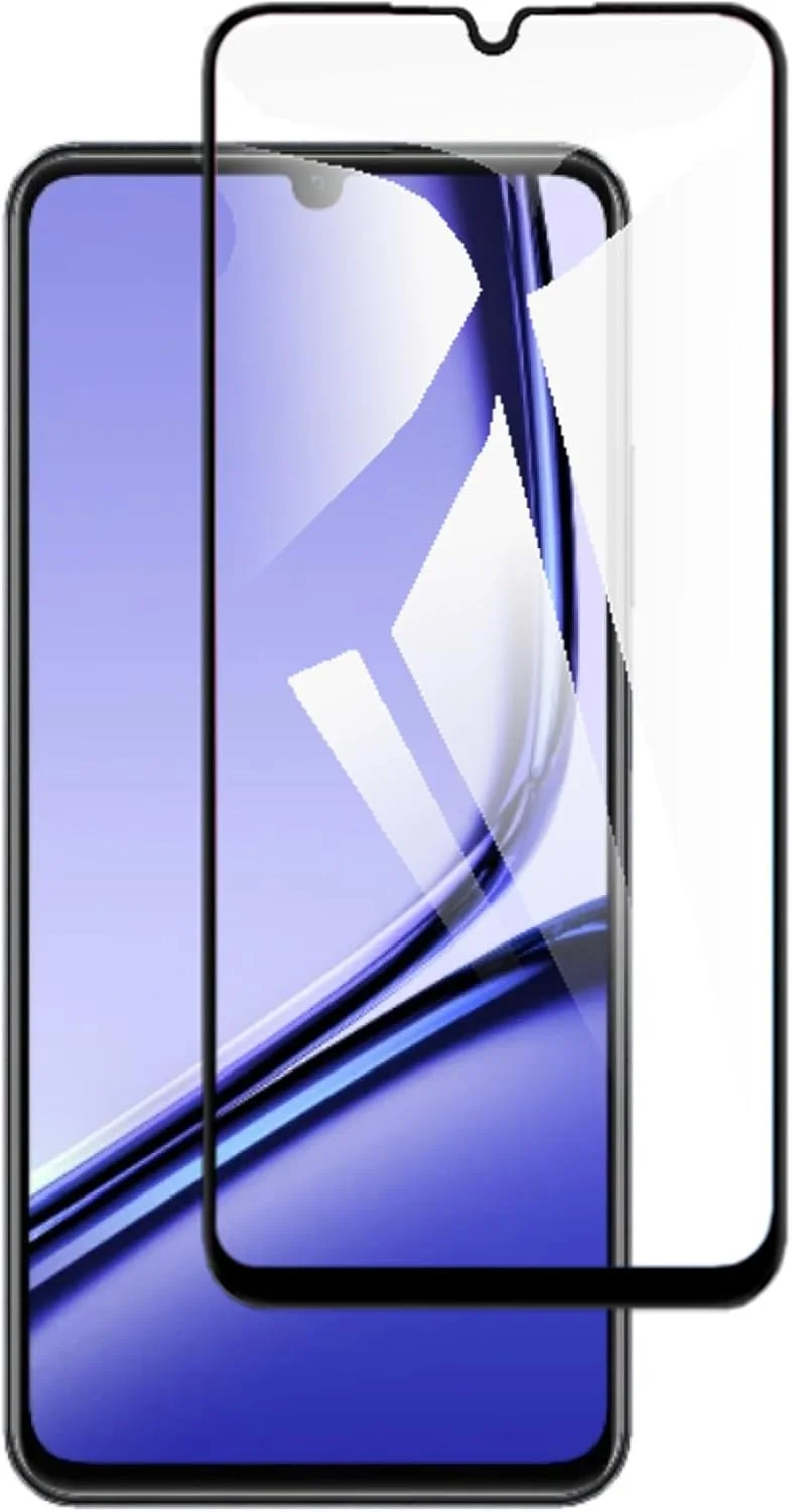 محافظ صفحه نمایش 5D بوراق برای Realme Note 50، پوشش کامل، شیشه حرارت دیده 9H Ultra HD، نصب آسان محافظ صفحه نمایش برای Realme Note 50